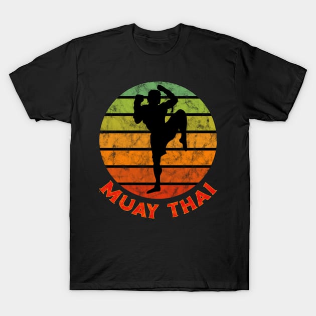 Muay Thai Fighter Kickboxing Boxer Thailand T-Shirt by VintCam